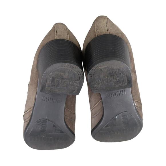 Munro Shoes Womens 8.5 Bootie Fashion Annee Professional Comfort Suede Brown Zip - Picture 11 of 14